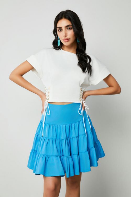 Smocking Mini Skirt