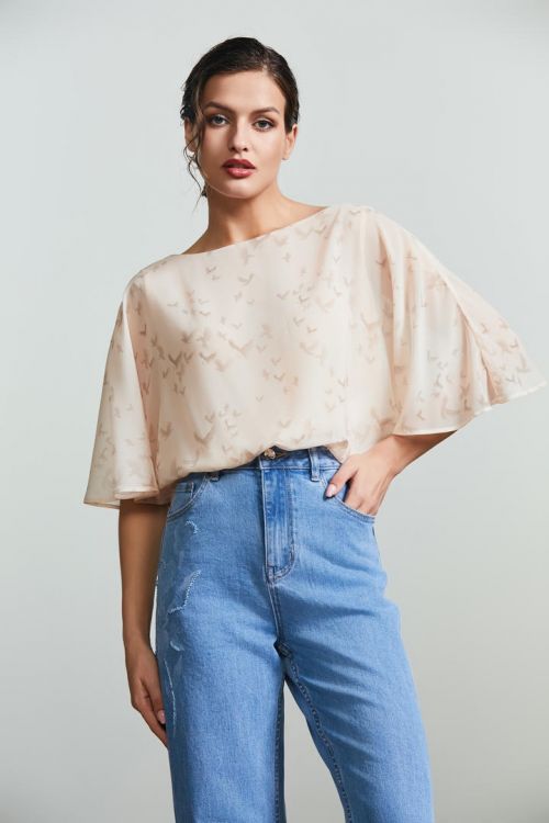 chiffon printed blouse