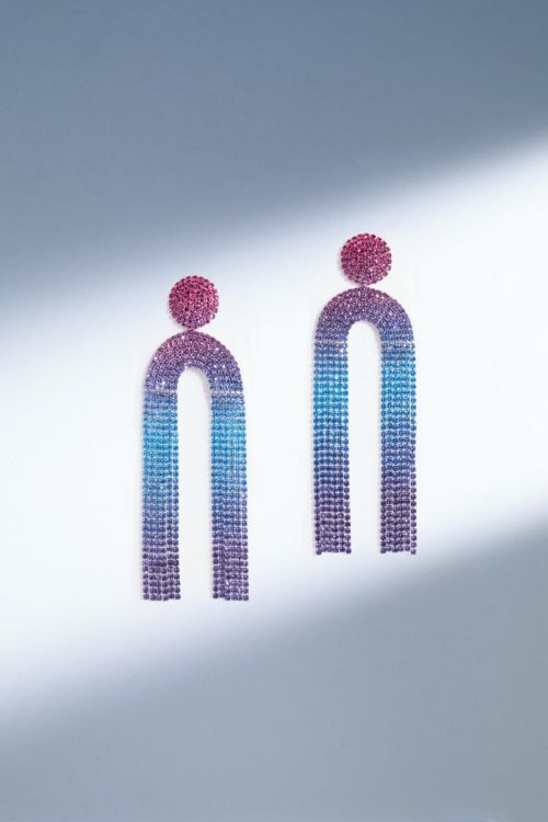 Statement fringe detail earrings