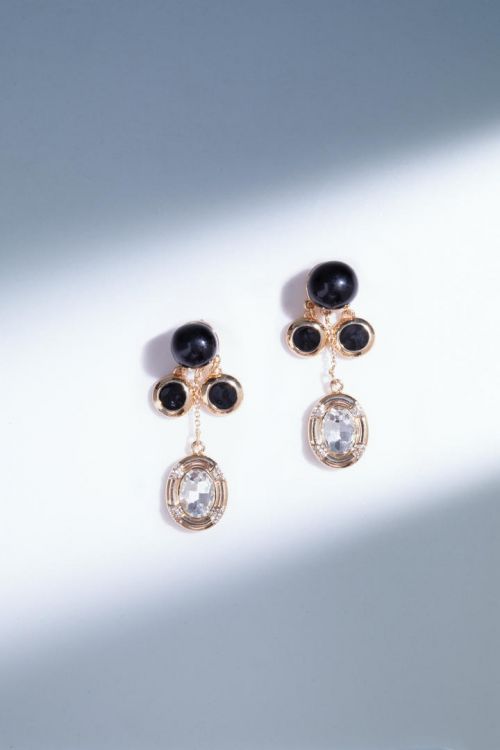 crystals drop earrings