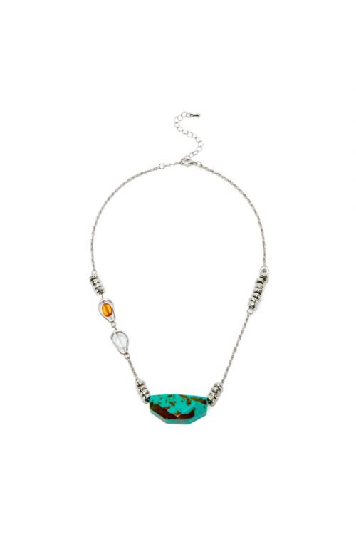 Multi color stones necklace