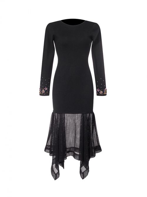 High Low Hem Knitted Dress