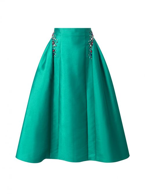 A-line crepe skirt