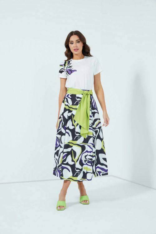 prints overlay skirt