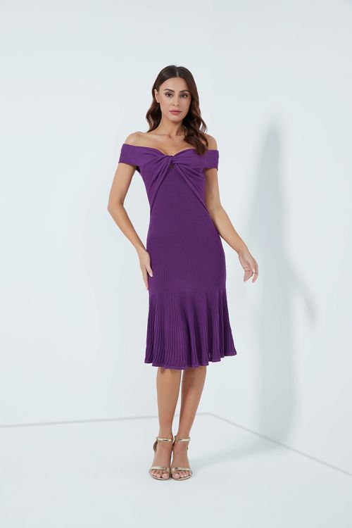 Twisted front knot dress