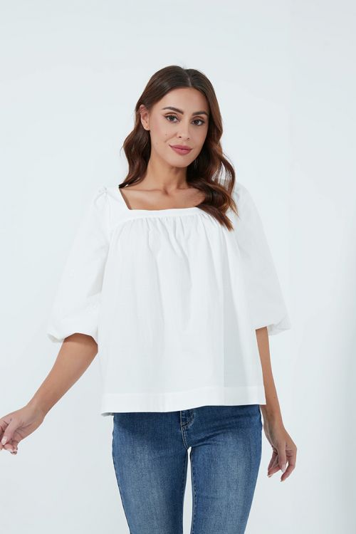 Puffed SLEEVES BLOUSE