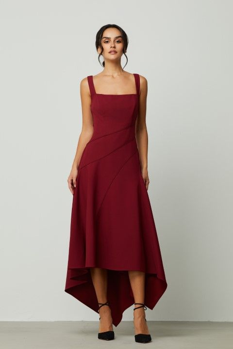 asymmetrical hem dress