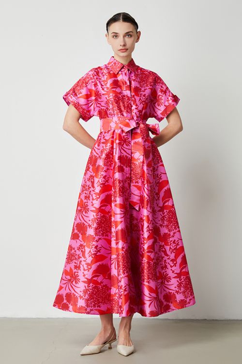 Printed Collared Dress