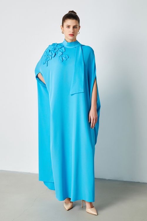 Neck-tie Cape Sleeves Kaftan