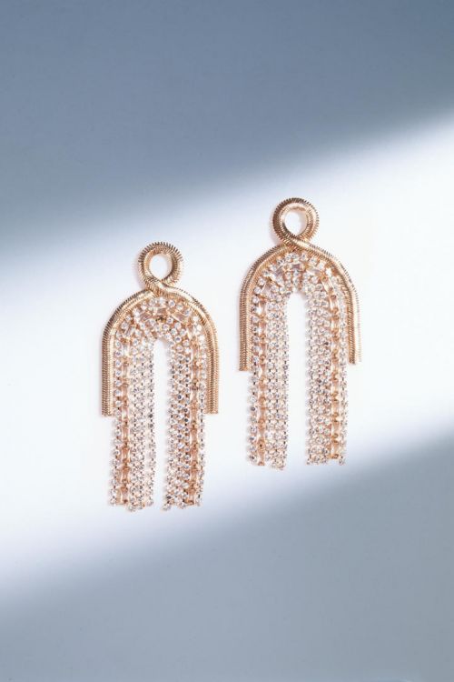 Multi layers long drop earrings