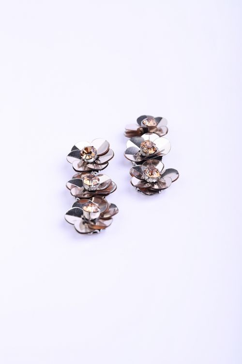 Sequin flower earrings