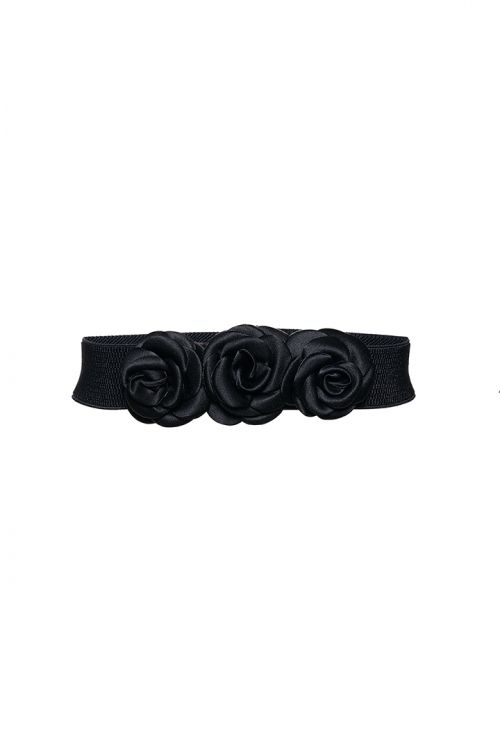Black floral  Belt