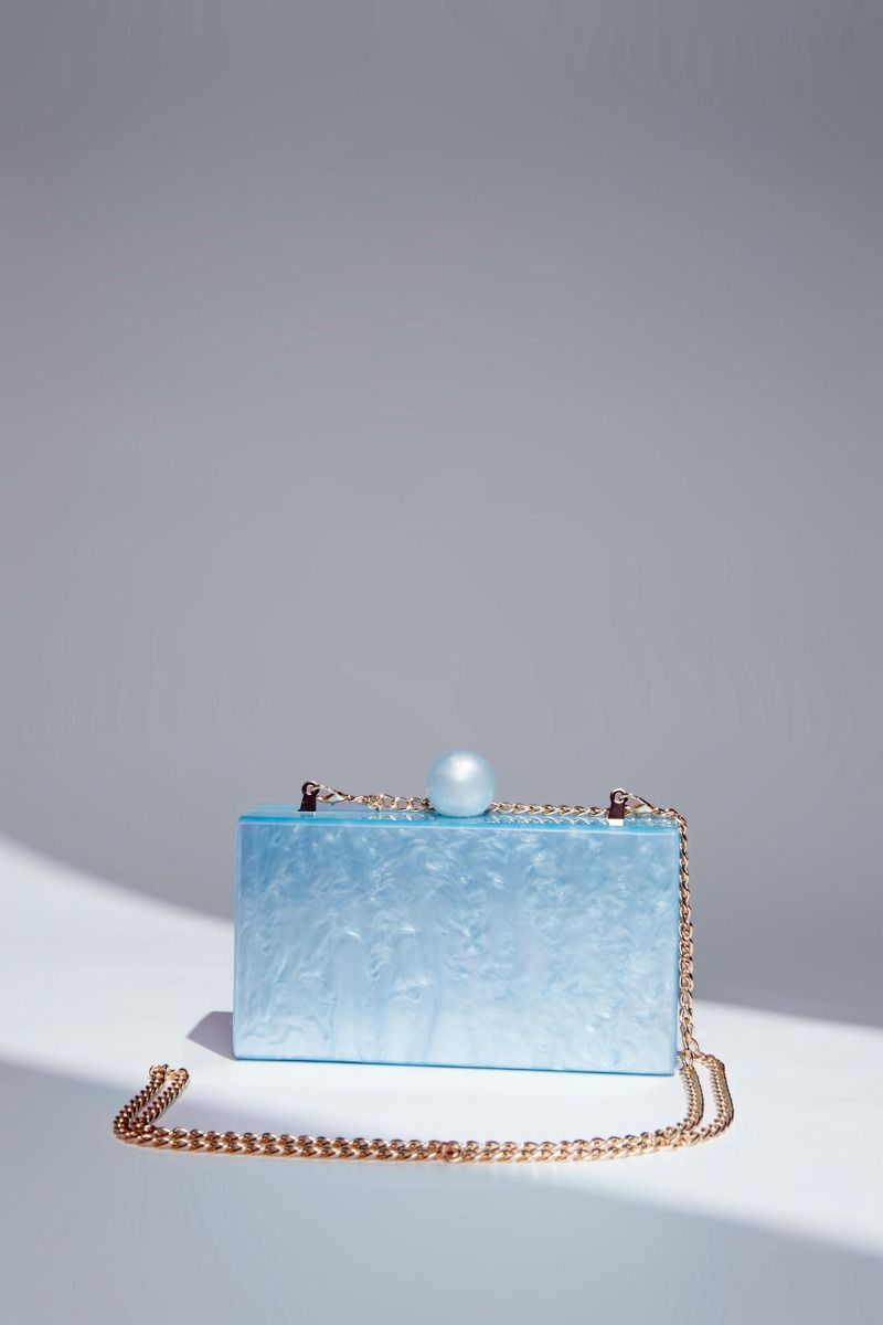 Blue acrylic clutch