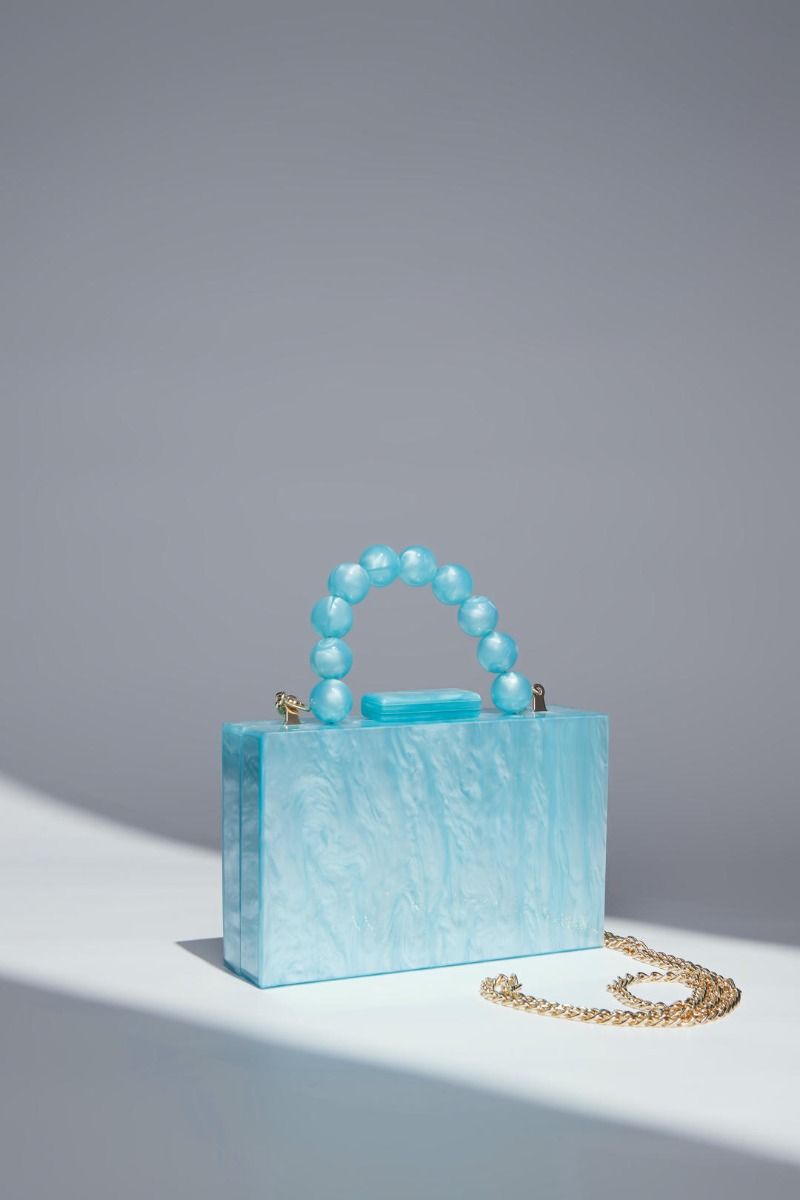 Blue acrylic clutch