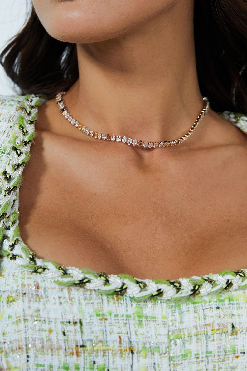 Rhainstones collar necklace