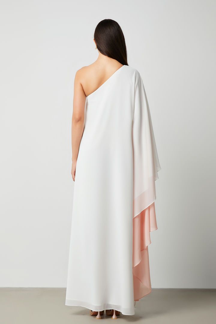 Printed one-shoulder dress