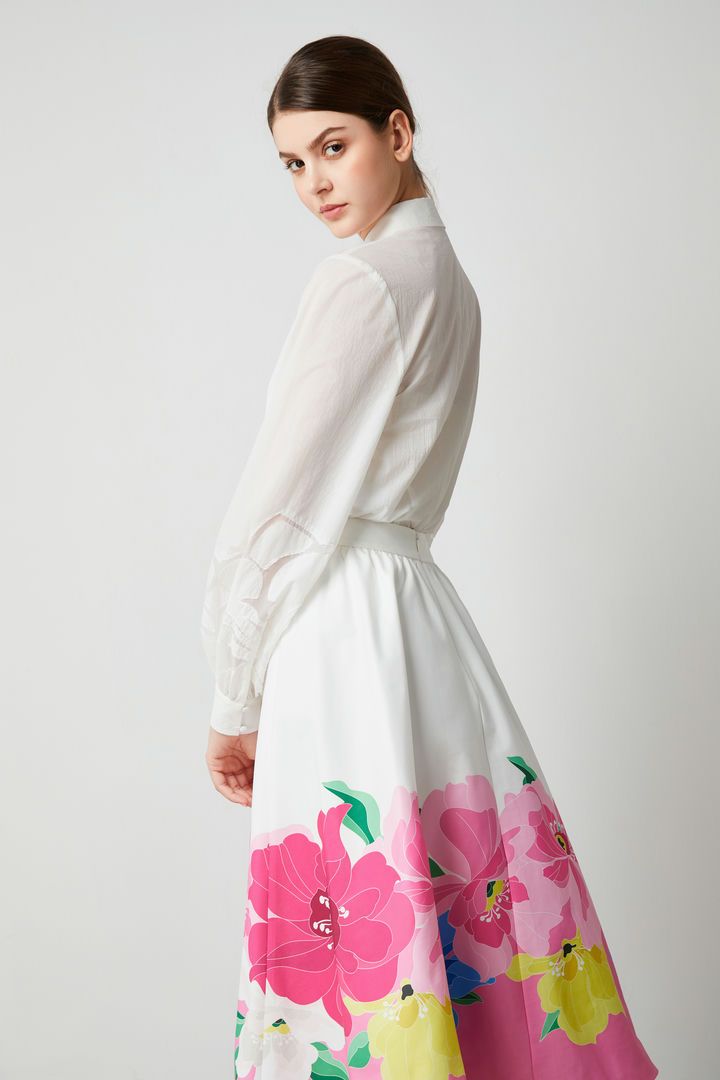 Floral A Line Skirt