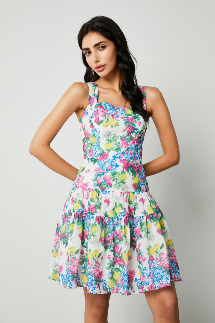 A-line floral dress