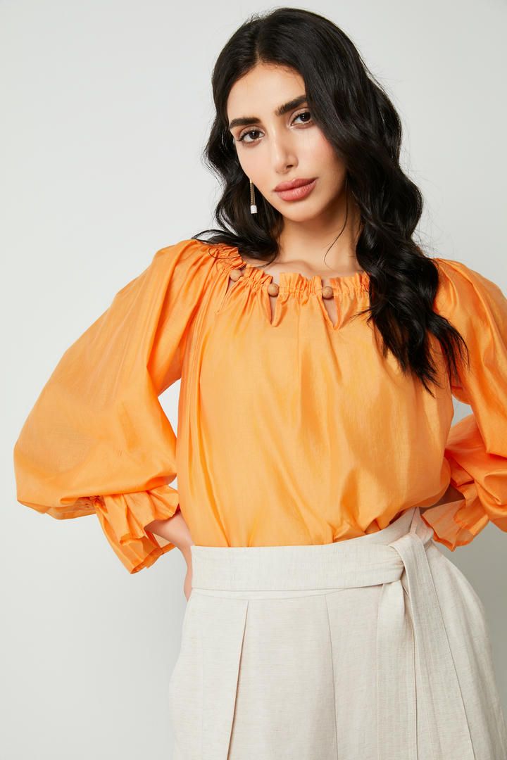 Embellished off-shoulder blouse