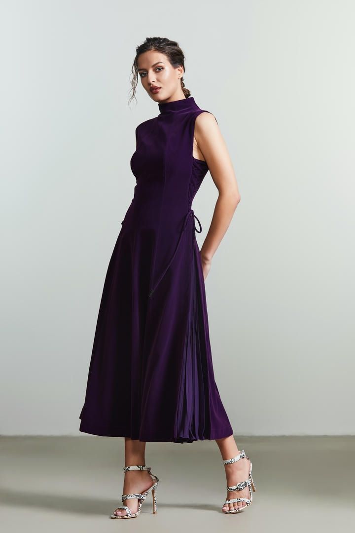 Velvet A-line dress