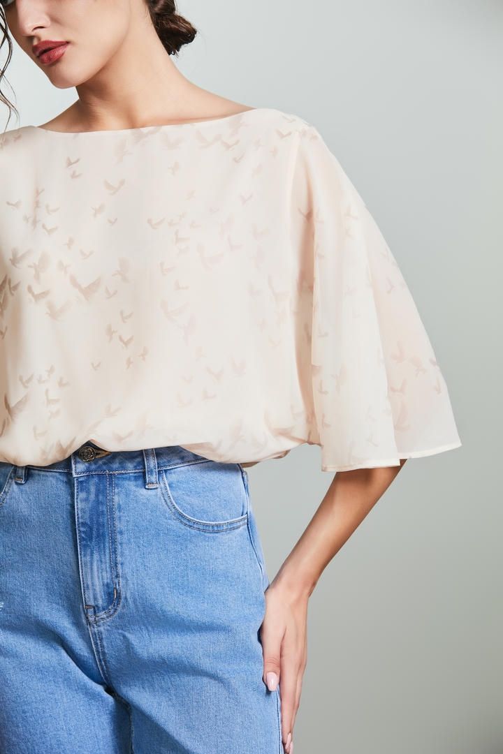 chiffon printed blouse