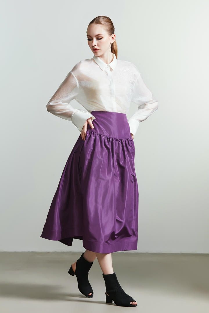 A-line Taffeta skirt