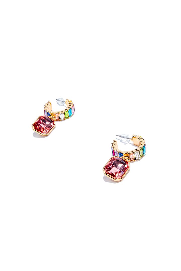 Multi color stones earrings