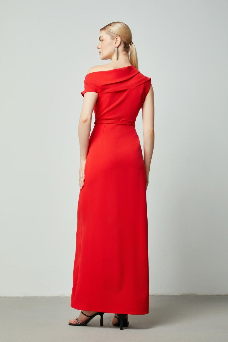 asymmetric neckline dress