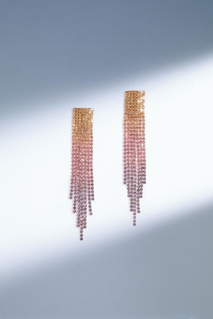 Statement fringe detail earrings