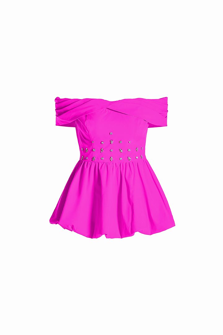 Puffed peplum top