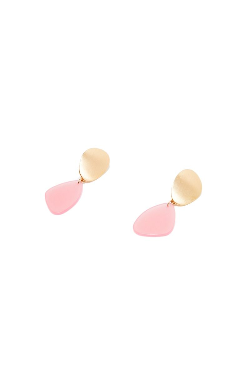 pink stones earrings