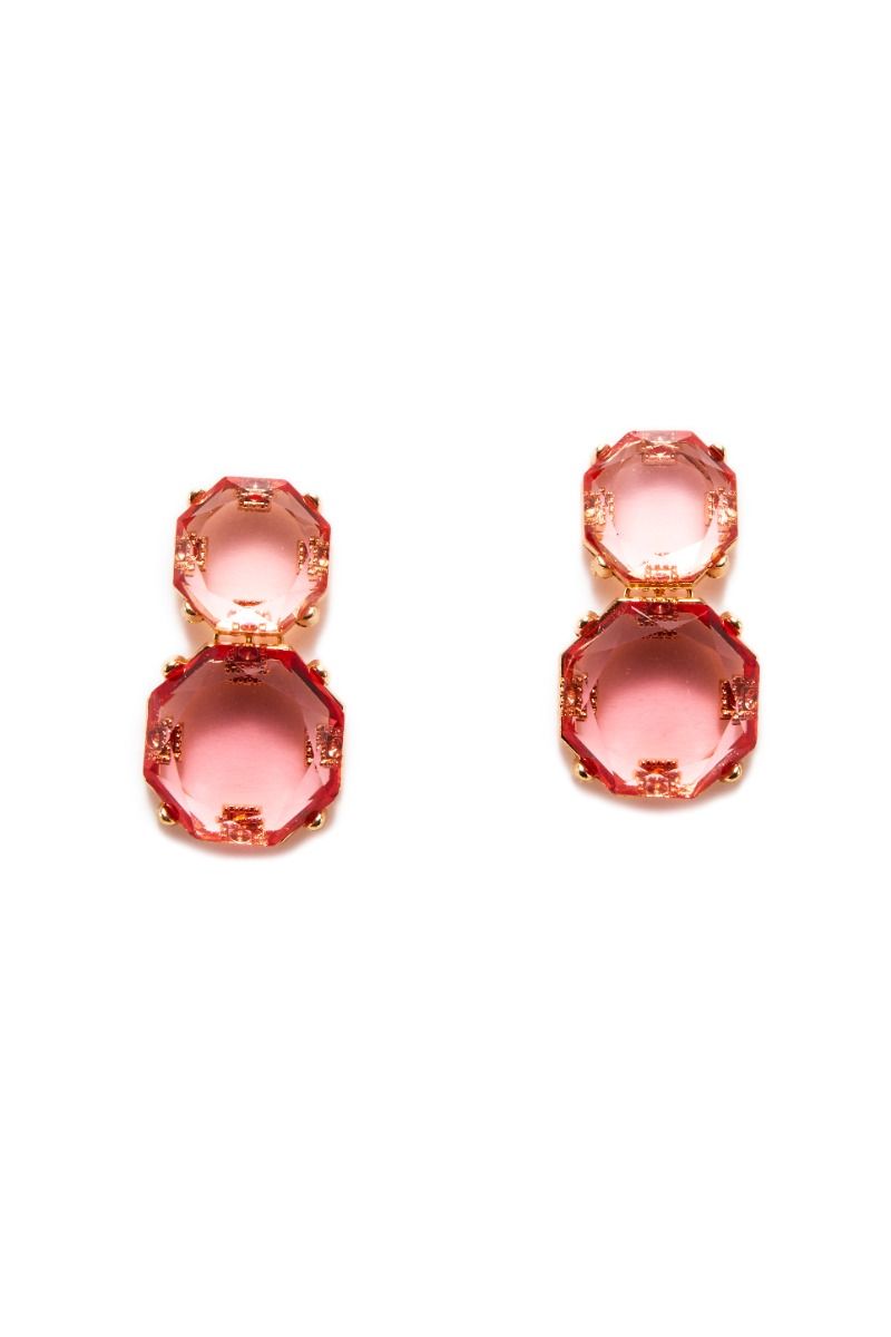 Pink crystal earrings