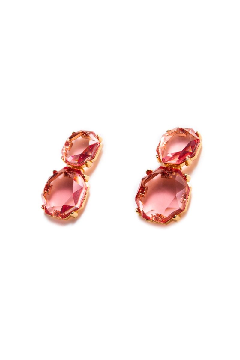 Pink crystal earrings