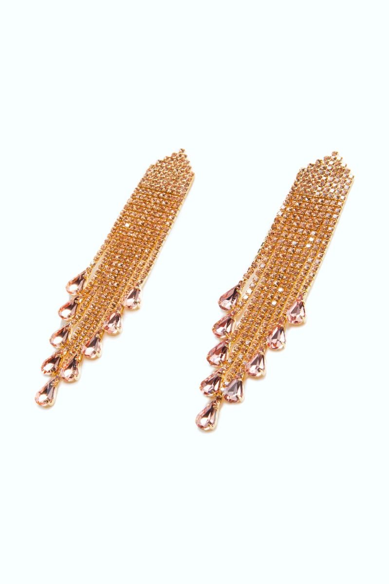 Crystal fringe earrings