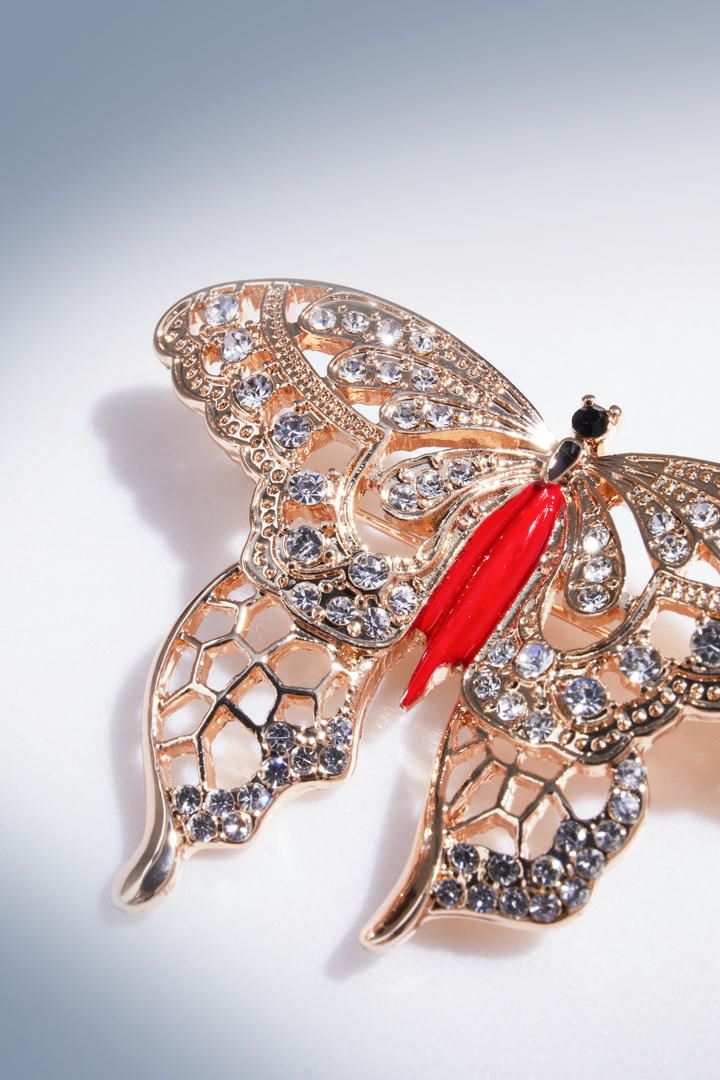 Butterfly design brooch