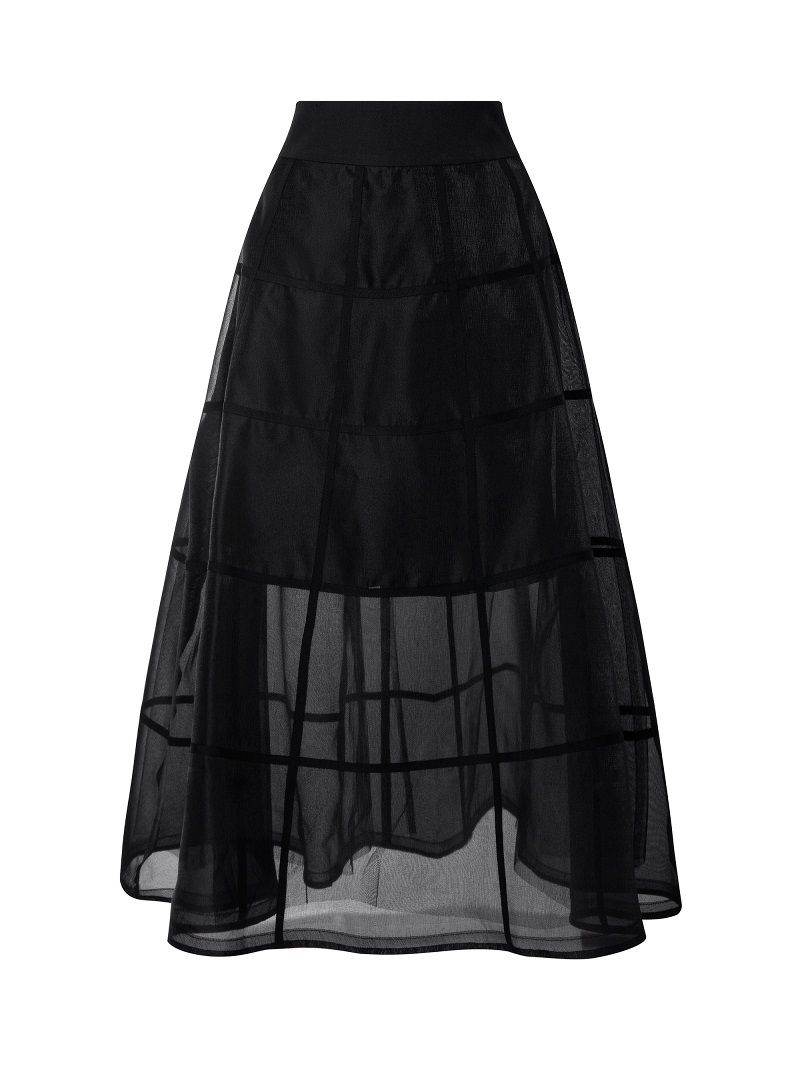 Stripped organza skirt