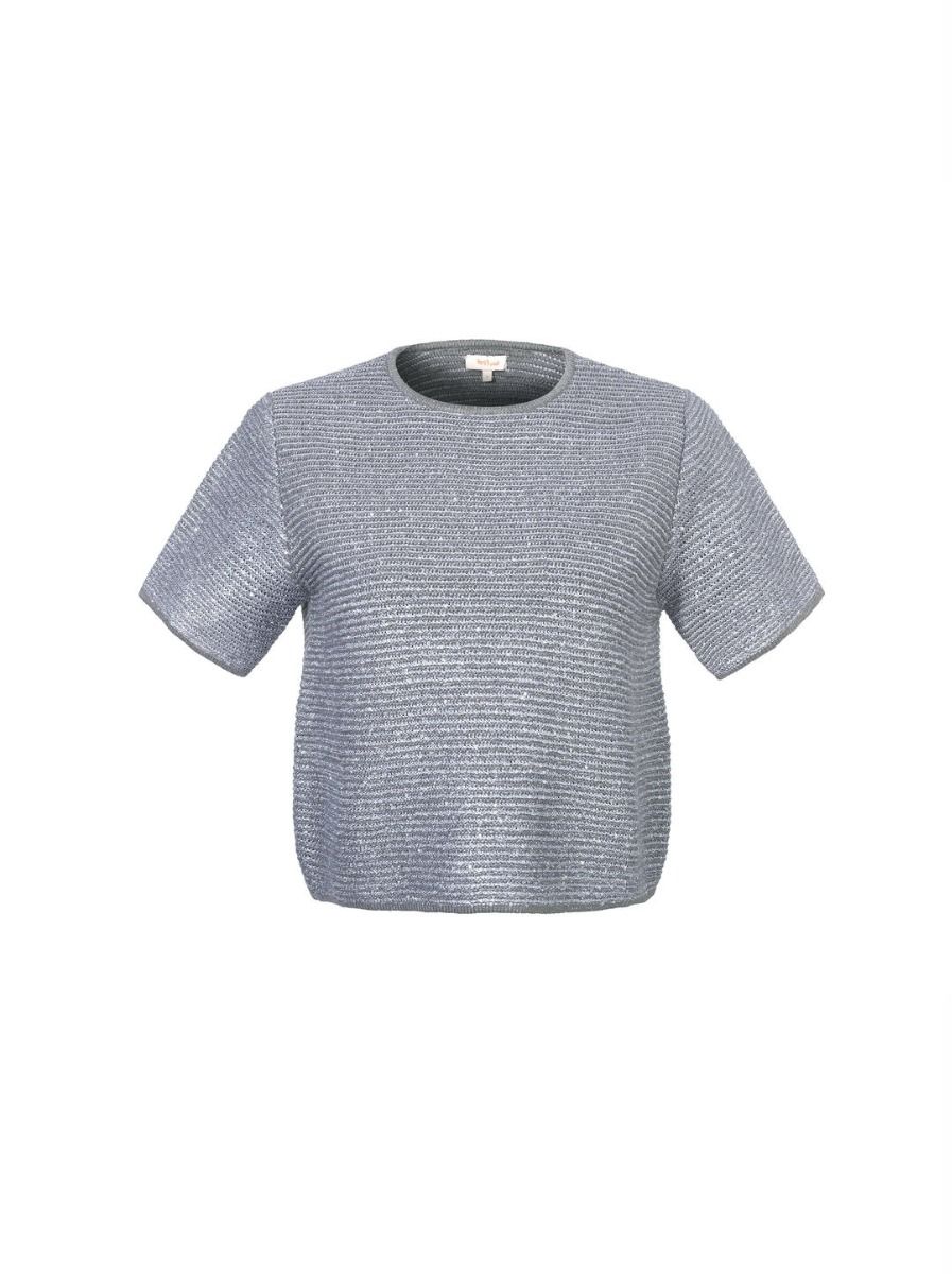 Silver knit top