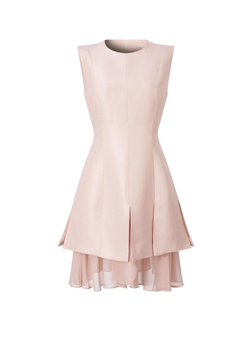 Chiffon layer hem dress