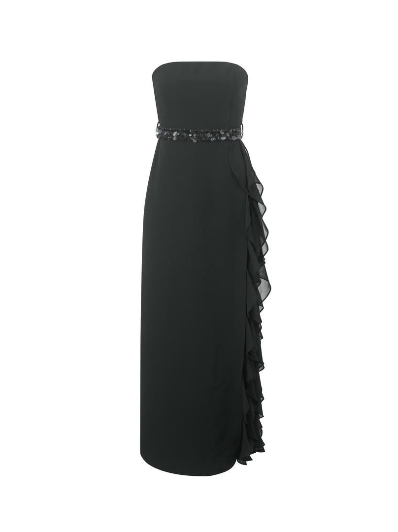 Side ruffles dress