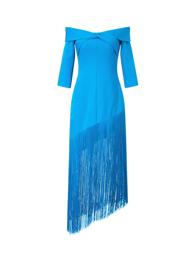 fringe hem dress