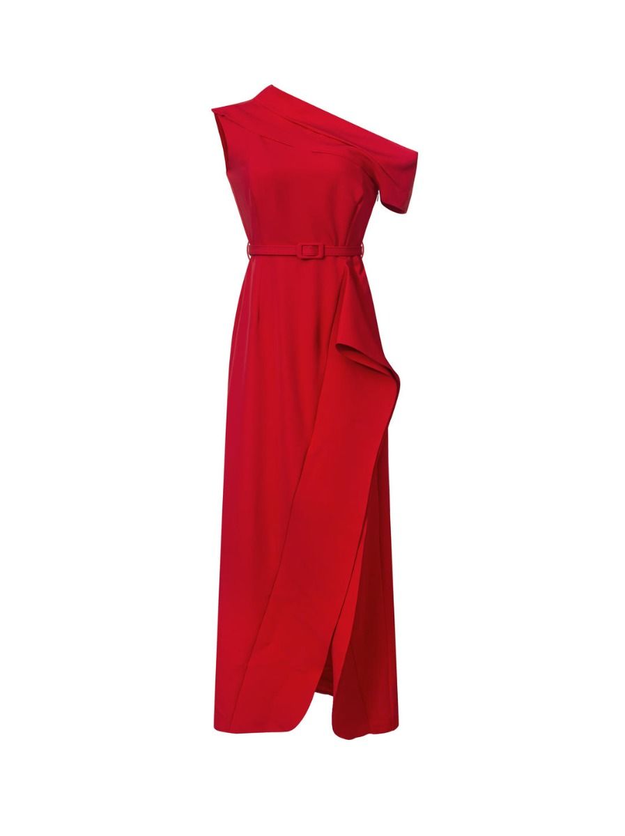 asymmetric neckline dress