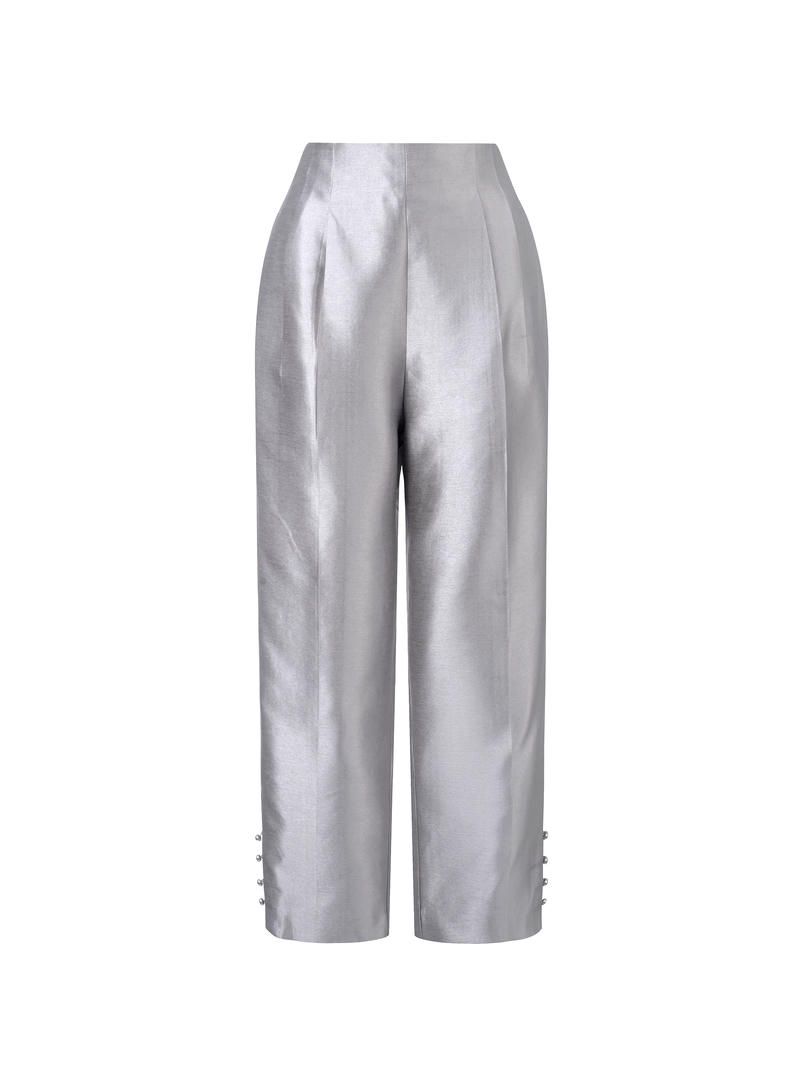 High waist taffeta pants