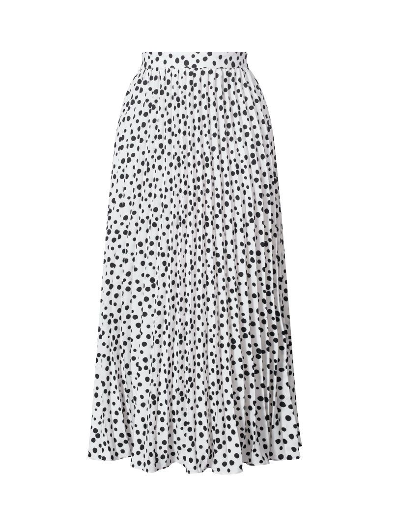 Polka dot pleated skirt