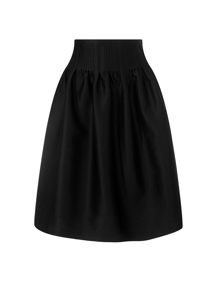 A-line crepe skirt