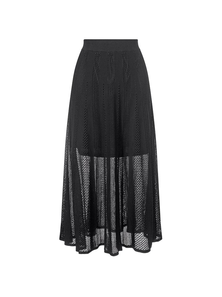 Black Crochet Skirt