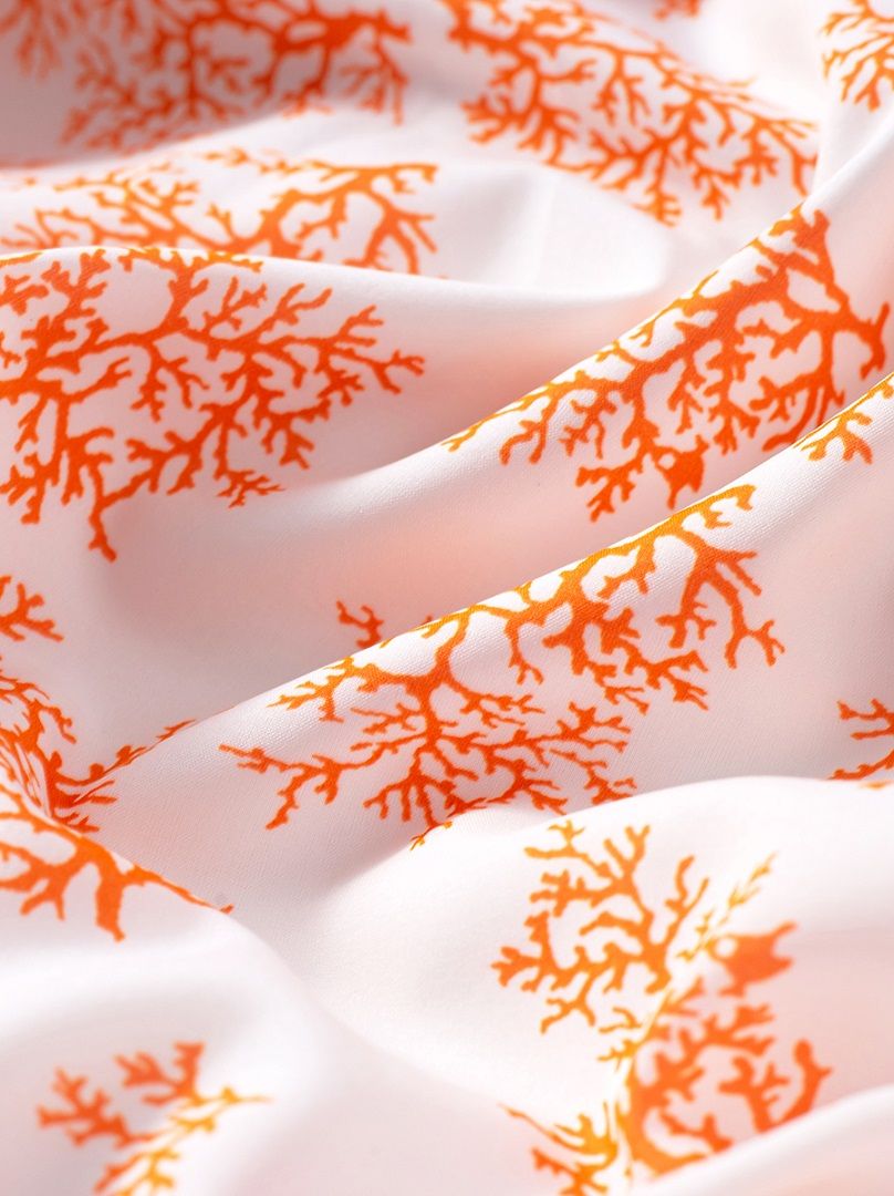 Coral print dress