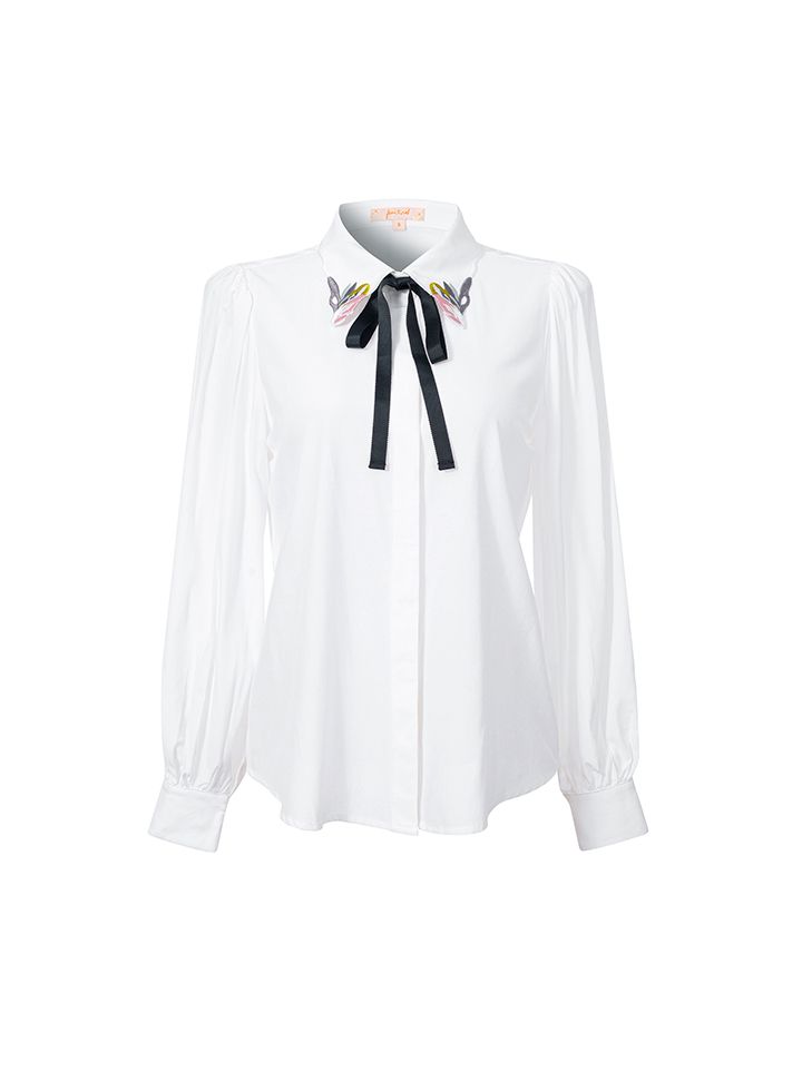 Embroidered Collar Shirt