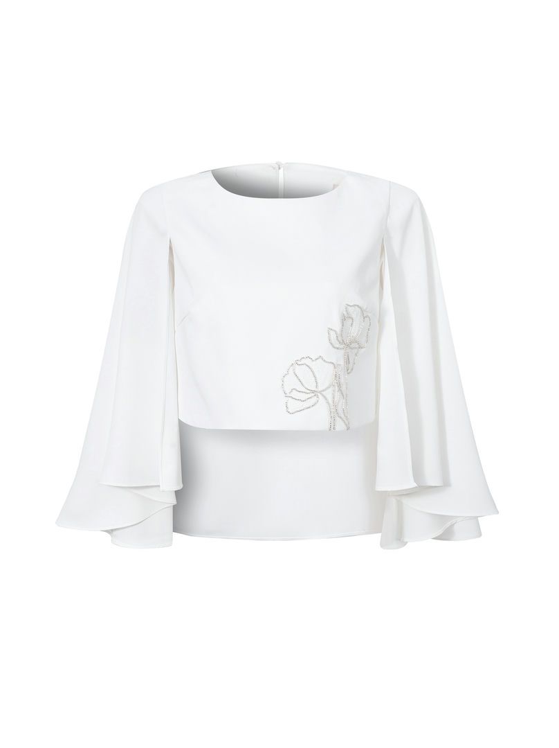 Frill Cape Sleeve Top