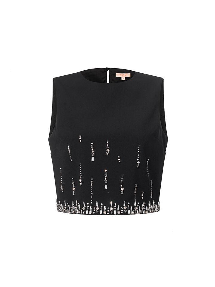 Embellished Cropped Top