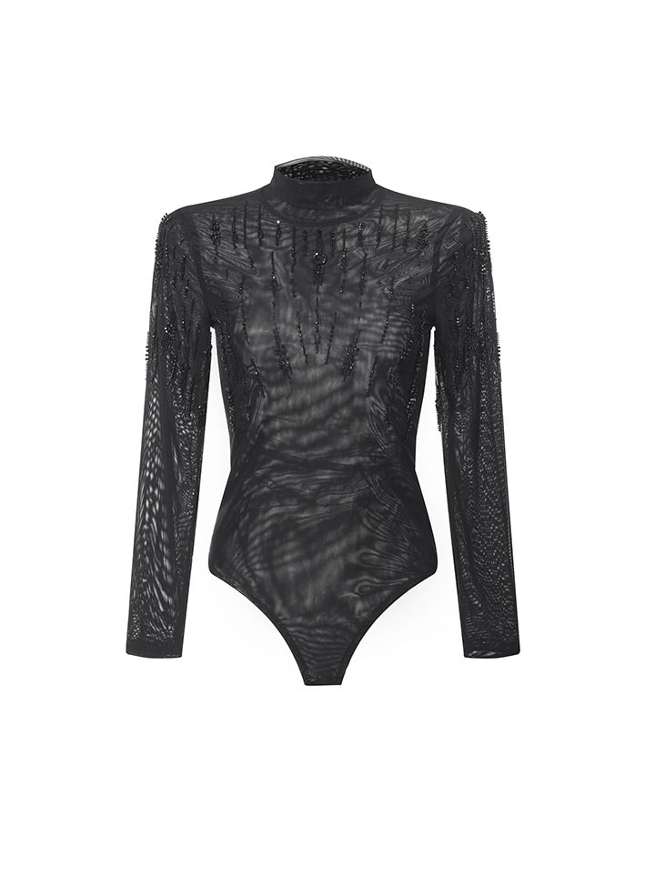 Crystal-embellished  bodysuit